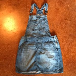 Denim overall dress